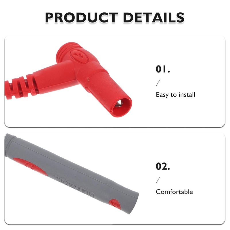 2 Pairs 20A Multimeter Test Leads Portable Automotive Backprobe Cable Tester Wire Probe - Image 5